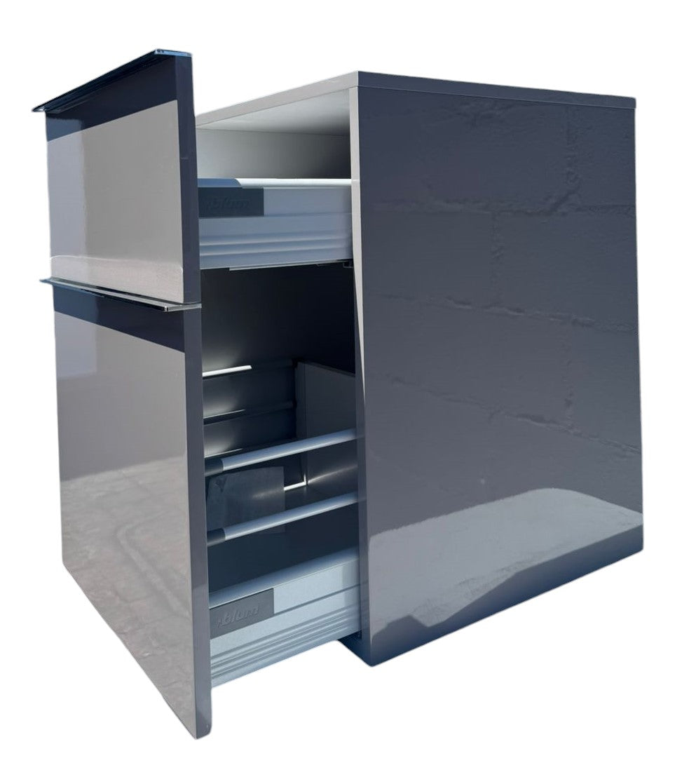 KERAMAG Two Door Platinum High Gloss Vanity