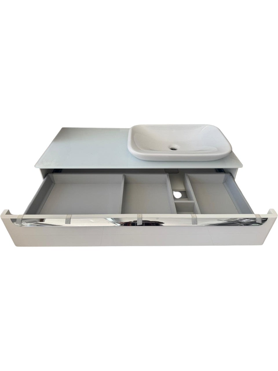 Glass Top Bathroom Vanity