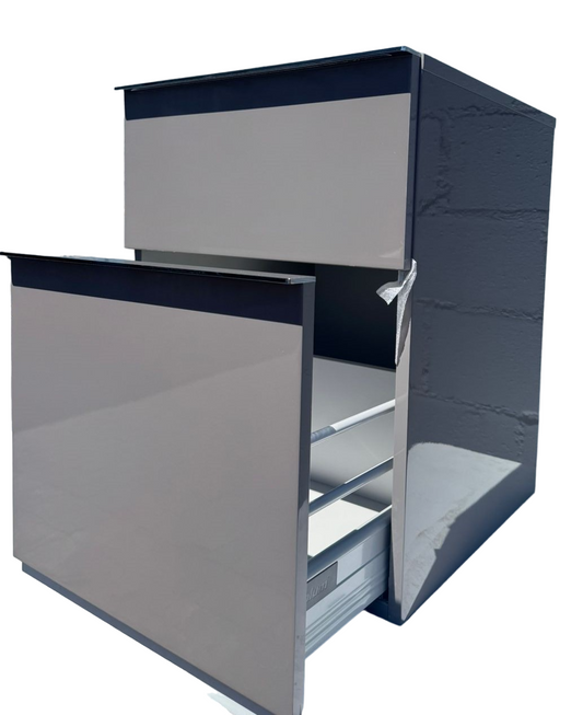KERAMAG Two Door Platinum High Gloss Vanity